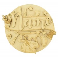 Laser Cut Personalised 3D Detailed Layered Circle Plaque - Craft Themed